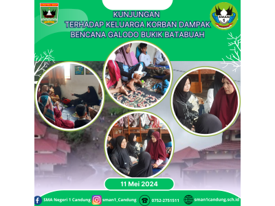 KUNJUNGAN SMAN 1 CANDUNG KE KORBAN DAMPAK BENCANA